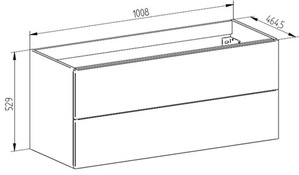 Mereo, Mereo Aira, kúpeľňová skrinka s umývadlom z liateho mramoru 101 cm, dub Halifax, MER-CN742M
