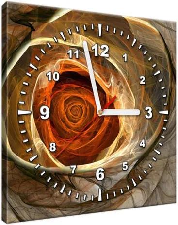 Obraz s hodinami Silná ruža fraktál 30x30cm ZP1863A_1AI
