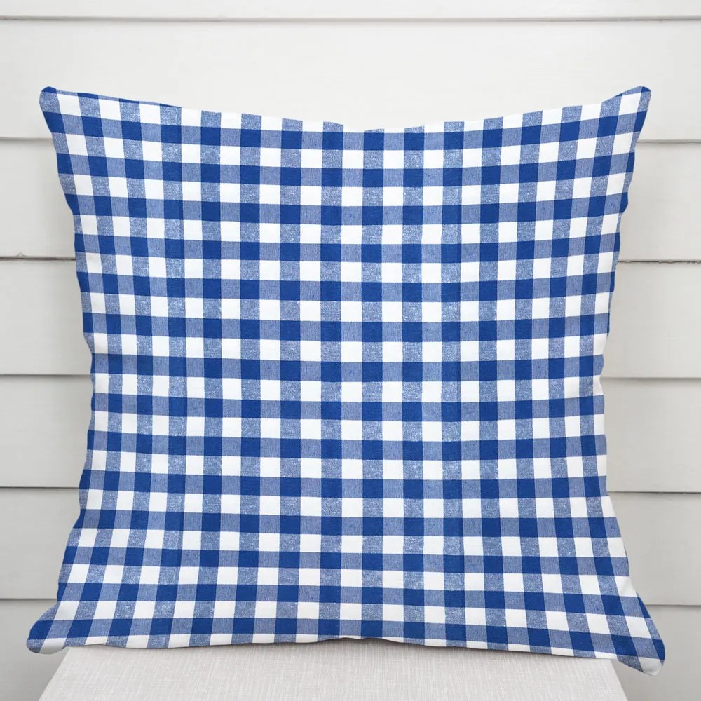 Biante Dekoračná obliečka na vankúš Rebeka RE-008 Modro-biela kocka stredná 40 x 40 cm