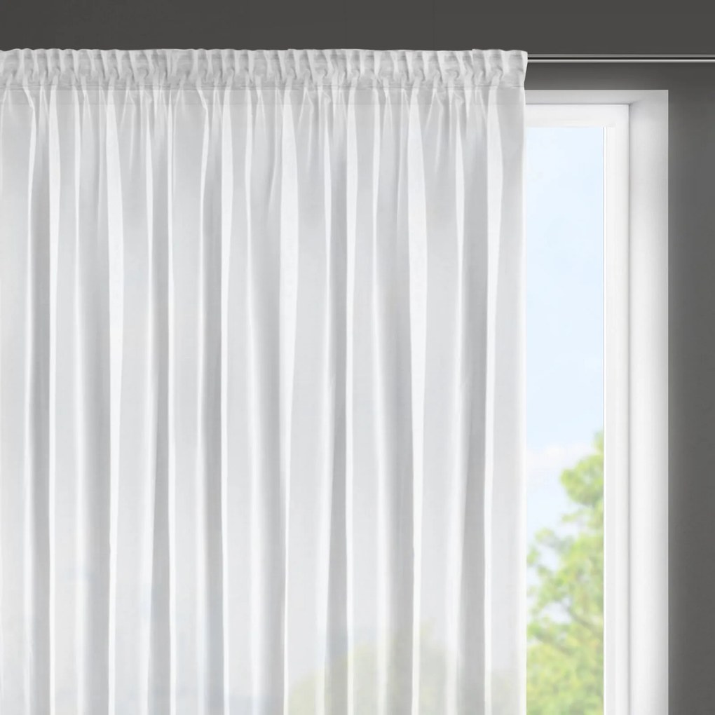 ZÁCLONA NA PÁSKE ESEL 350X150 CM BIELA