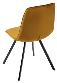 Stolička 41318 Žltá - Zamat  - Komfort-nábytok