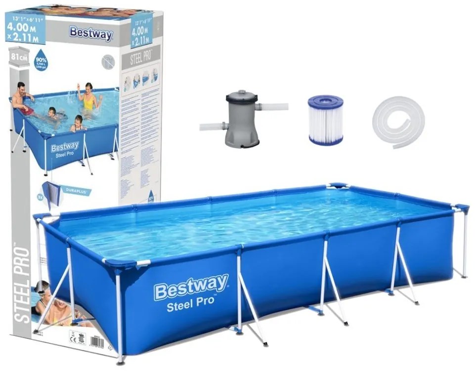 Bestway bazén 3v1 - 400x211x81cm - 56424