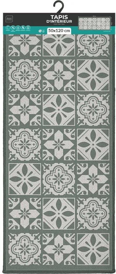 Zelená textilná kúpeľňová predložka 50x120 cm Constantine – douceur d'intérieur