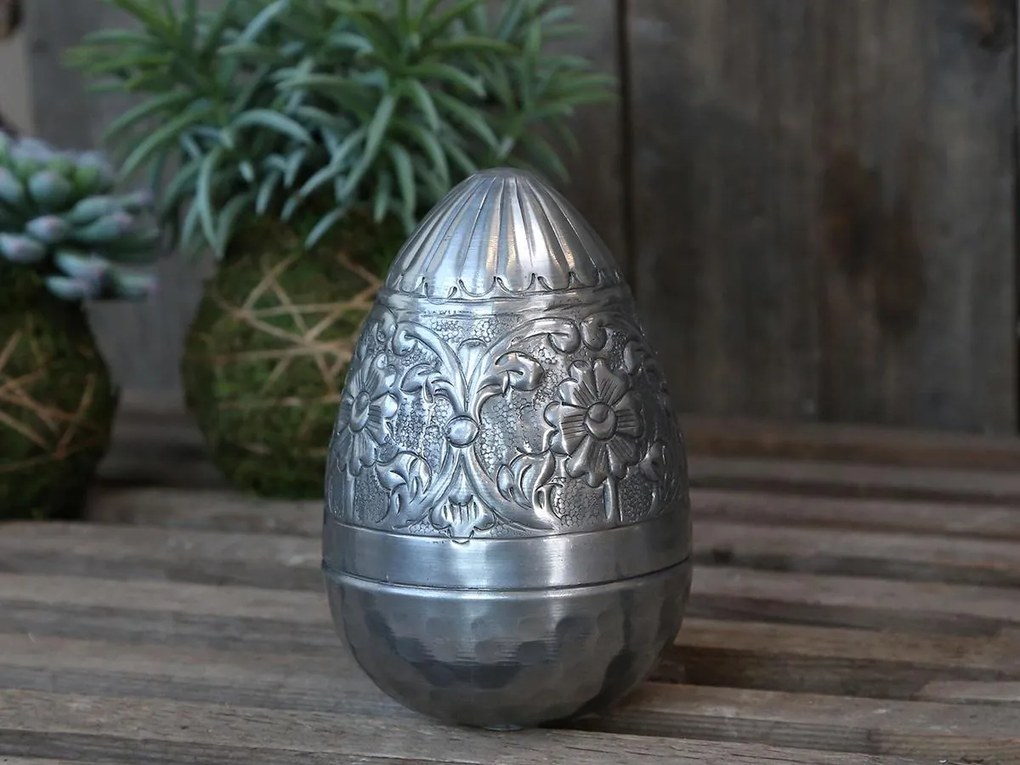 Chic Antique Dekoratívne kovové vajíčko Reims Egg