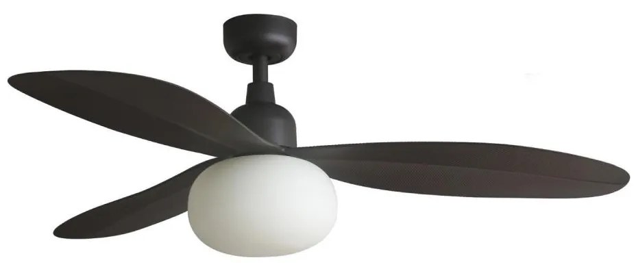 FARO 34301-11L - Stropný ventilátor PALMA 1xE27/15W/230V hnedý pr. 129 cm IP44 + diaľkové ovládanie