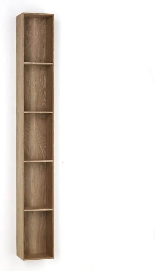 Drevená polička s 5 úložnými priestormi Tomasucci Billa, 150 × 15 × 20 cm