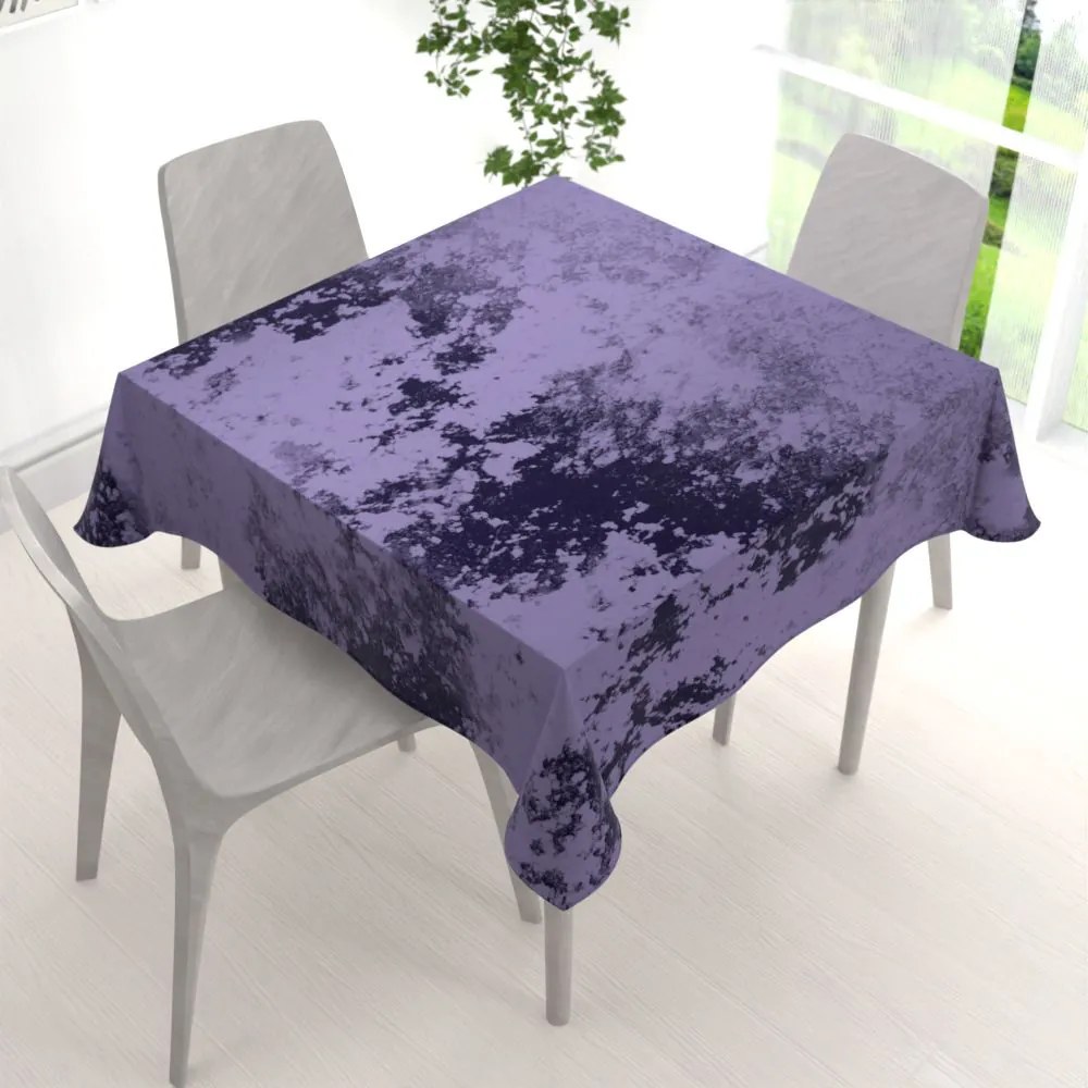 Biante Zamatový štvorcový obrus Diana DI-006 Tmavo fialový 90x90 cm