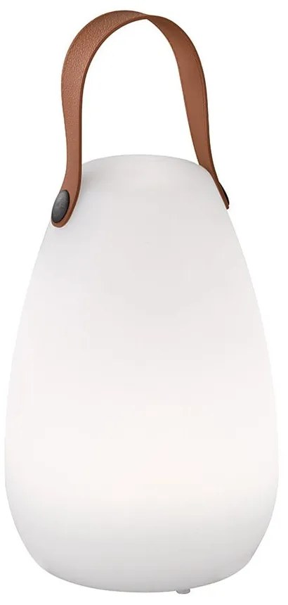 Bielo-hnedá LED stolová lampa (výška 20 cm) Ruby – Fischer &amp; Honsel