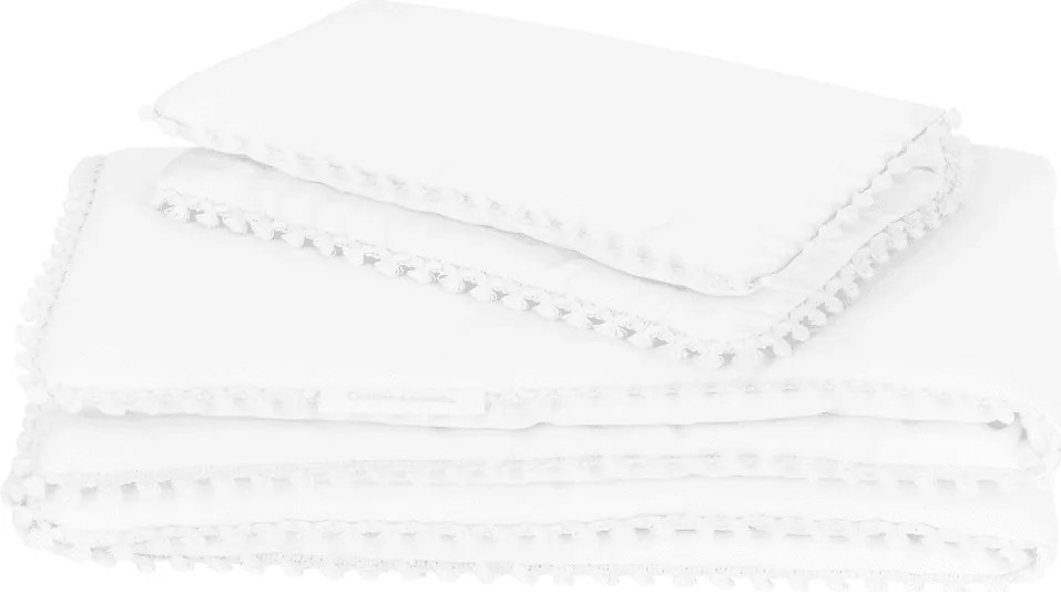 Sada do postieľok s čipkou biela 50x65cm