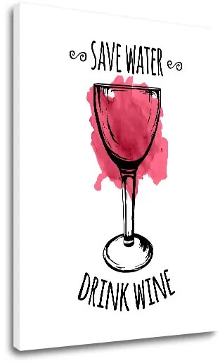 Obraz na stenu s textom Save water – Drink Wine | rôzne rozmery