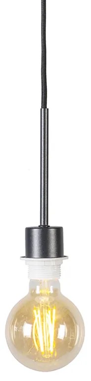 Moderné závesné svietidlo čierne s bielym tienidlom 50 cm - Combi 1