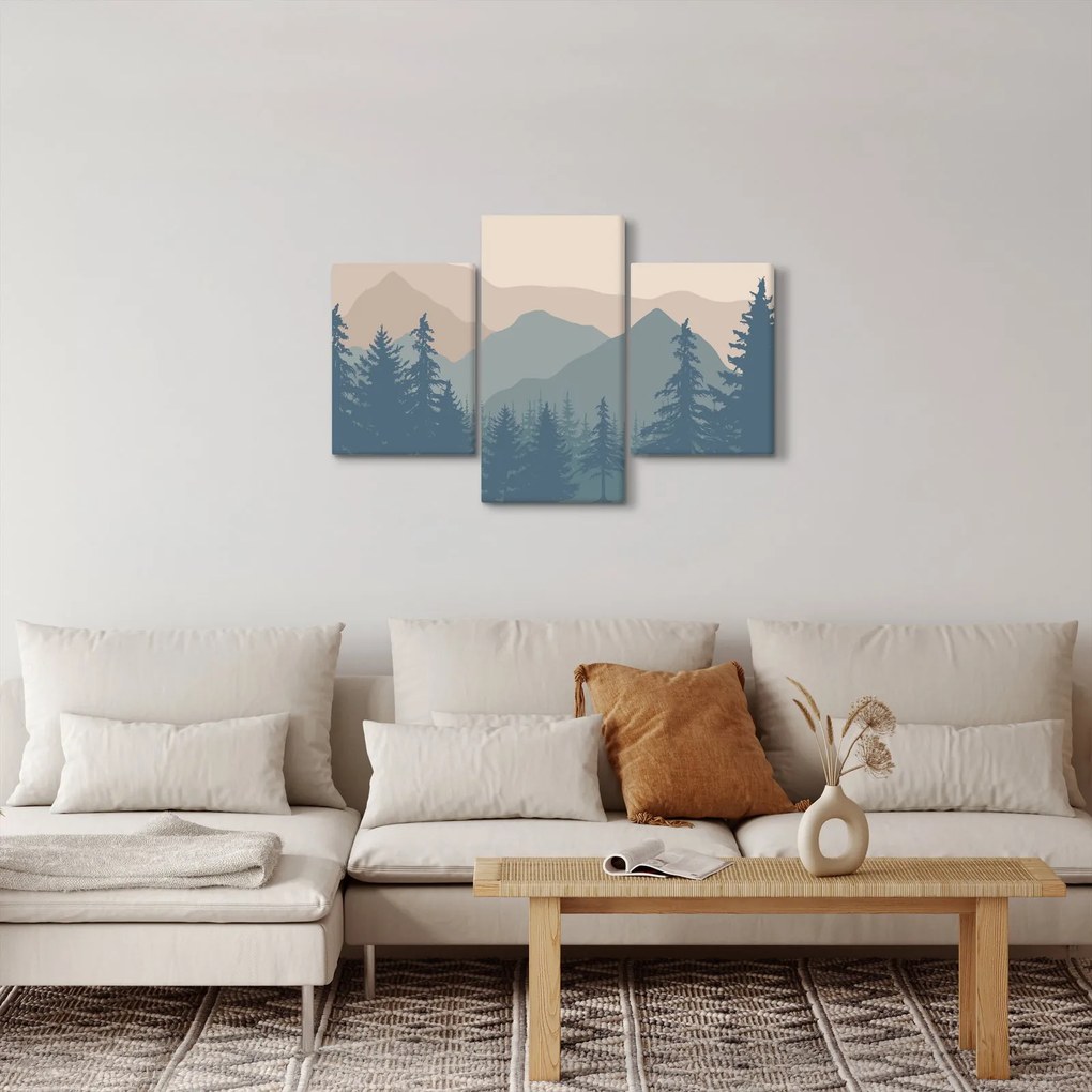 Obraz - Tyrkysové hory N⁰2 (90x60 cm)