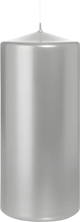 Stĺpcová sviečka GALA 15 cm strieborná