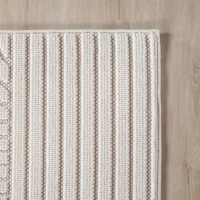 Koberec Helix geometrický, krémový