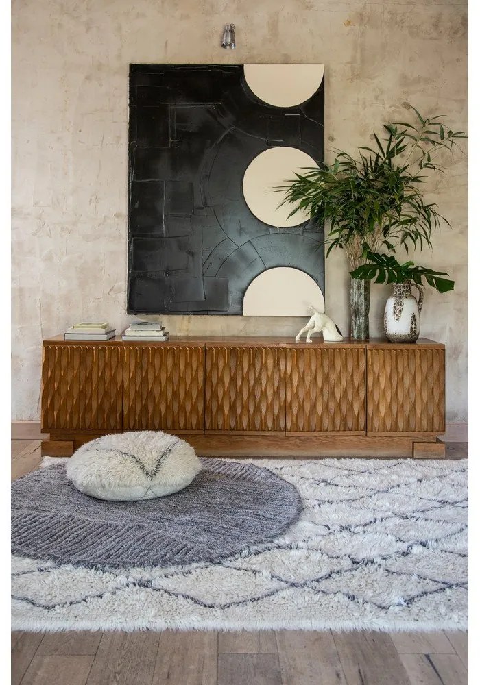 Krémový prateľný ručne tkaný vlnený koberec 200x300 cm Berber Soul – Lorena Canals