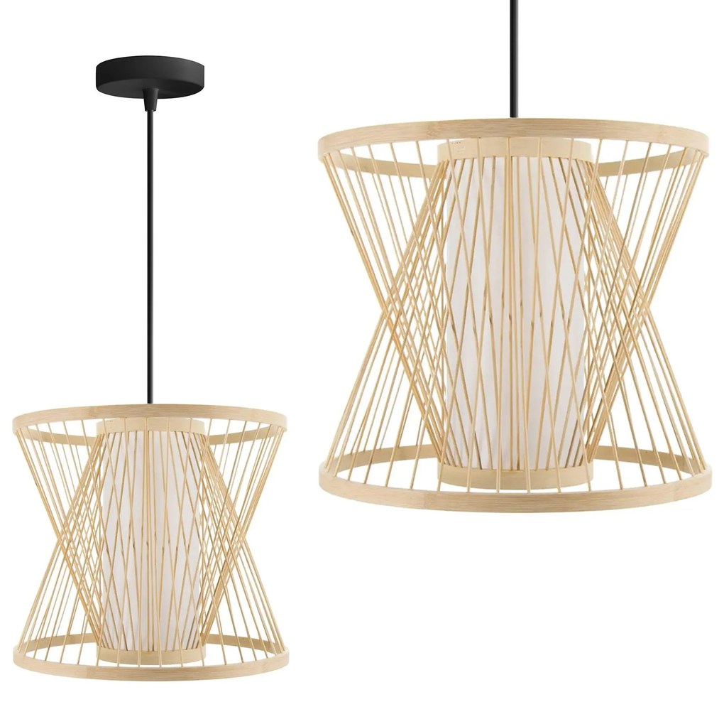 Toolight Toolight, stropné svietidlo 1xE27 APP1577-5C, prírodná hnedá-čierna, OSW-03615