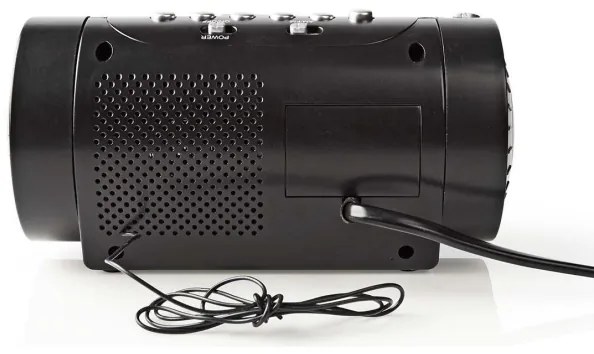 Nedis CLAR005BK - Rádiobudík s LED displejom a projektorom 230V