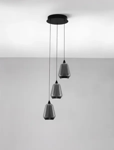 Minimalistický luster Alish 3 Čierna