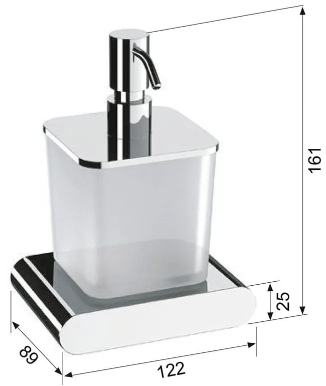 Biely nástenný sklenený dávkovač mydla 300 ml Flori – Sapho