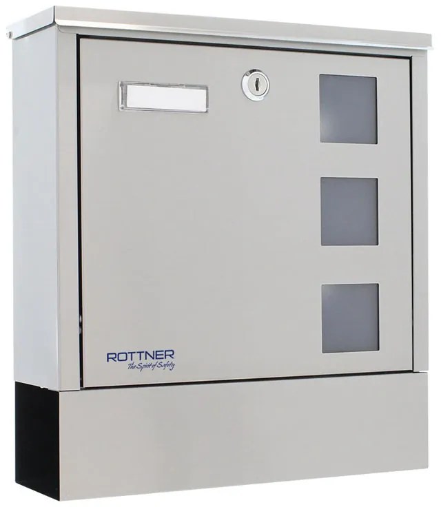 Poštová schránka LAGO, 330 x 305 x 97 mm, nerez