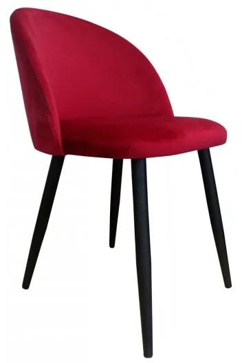 Červená stolička Frozen čierne kovové nohy