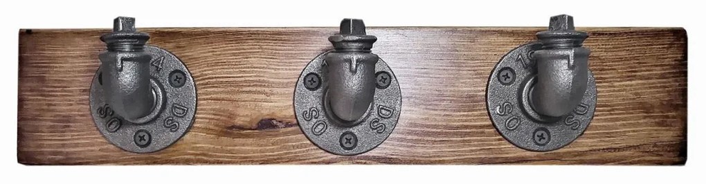 Nástenný vešiak Boruraf 50 cm orech/čierna