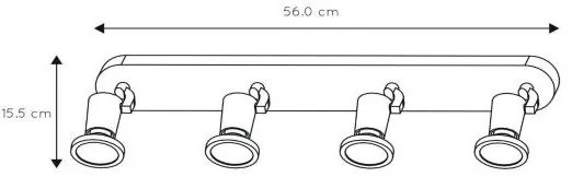 Lucide 11903/20/30 - LED bodové svietidlo JASTER-LED 4xGU10/5W/230V čierne