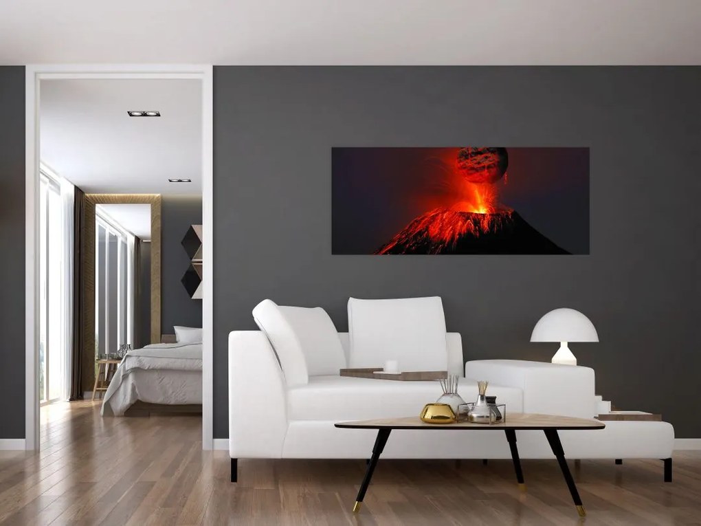 Obraz sopky (120x50 cm)