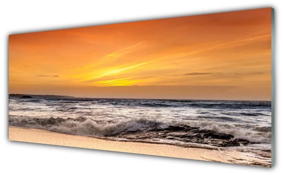 Obraz plexi More slnko vlny krajina 125x50 cm