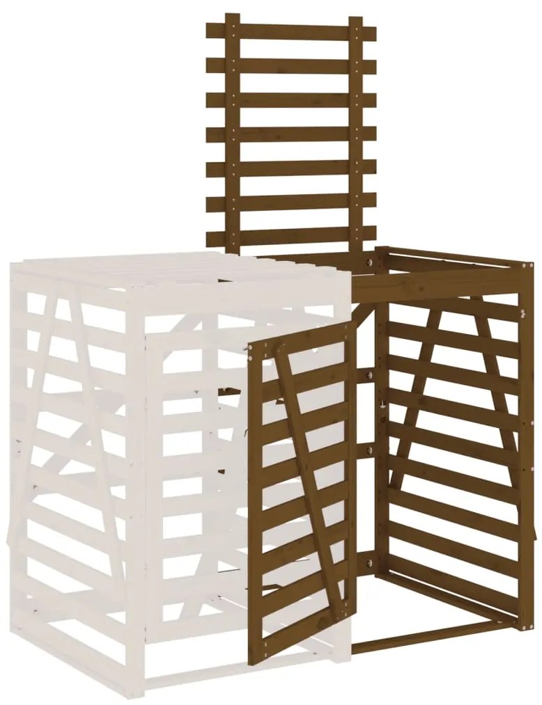 Predĺženie pre úložný box na odpadkový kôš medovo-hnedé borovica