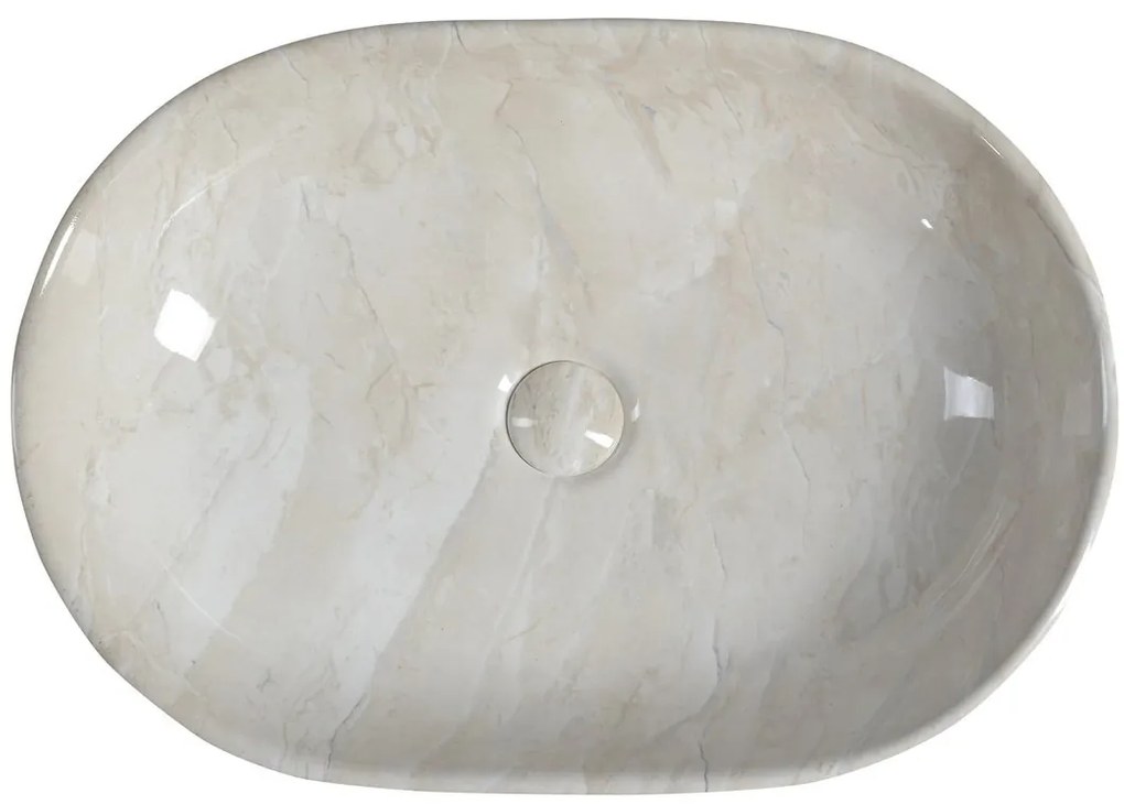 Sapho Sapho, DALMA keramické umývadlo na dosku, 59x42cm, imitácia kameňa, MM427