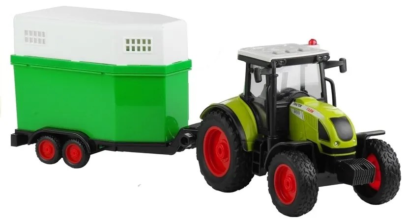 LEAN TOYS : POĽNOHOSPODÁRSKY TRAKTOR S PRÍVESOM PRE KONE 37.5 CM