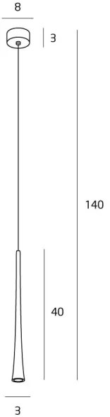MAXLIGHT P0372 - LED Luster na lanku COFFEE LED/7W/230V pr. 3 cm čierna