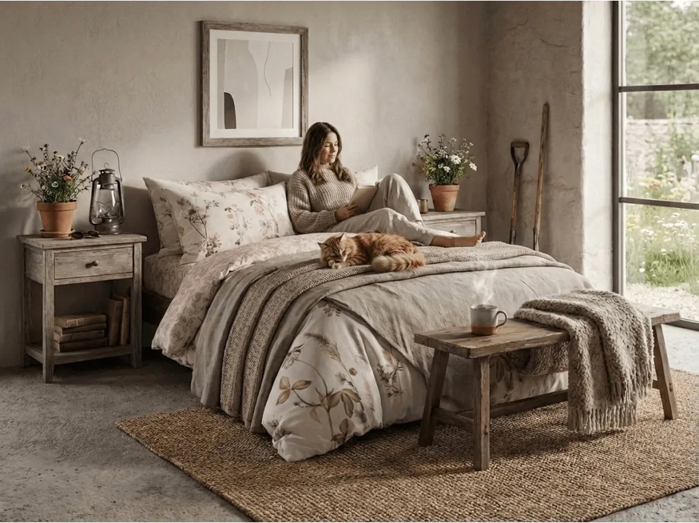 Obliečky z mikrovlákna BOTANIQUE béžovo-ružové Rozmer obliečky: 70 x 90 cm | 140 x 200 cm