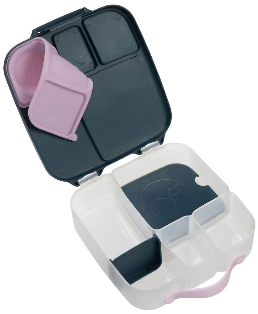 Desiatový box veľký - indigo/ružový