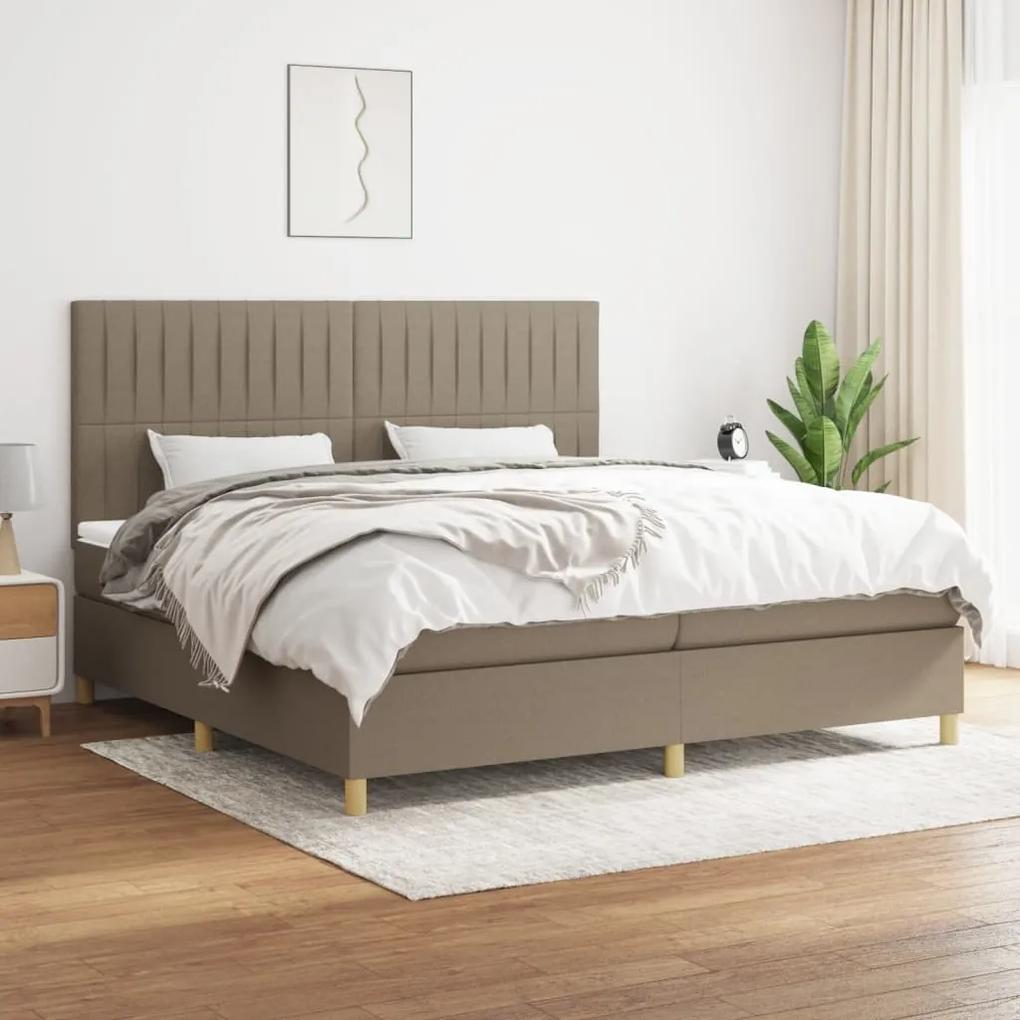 Boxspring posteľ s matracom sivohnedý 200x200 cm látka 3142525