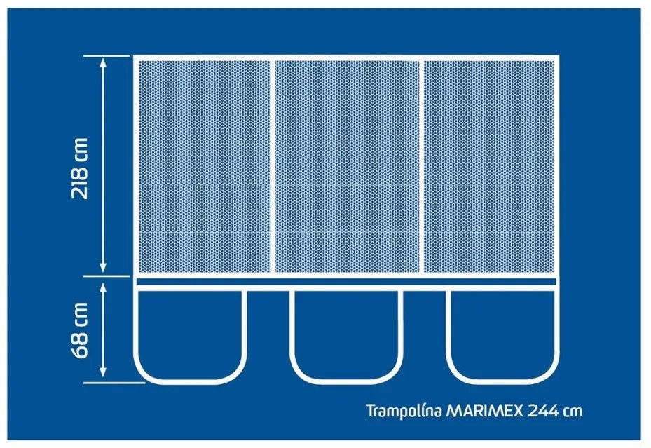MARIMEX trampolína s ochrannou sieťou, 244 cm