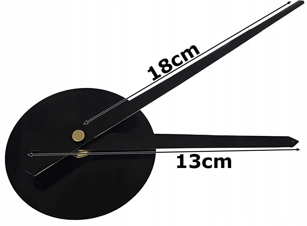 Verk 27062 Dizajnové 3D nalepovacie hodiny 130 cm čierne