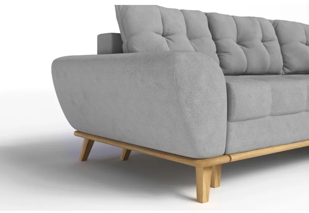 Svetlosivá rozkladacia rohová pohovka (pravý roh) Balitco – Ropez