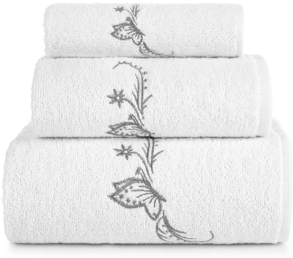 BAVLNENÝ UTERÁK FAIRY SADA 30X50 CM, 50X90 CM, 70X140 CM BIELA