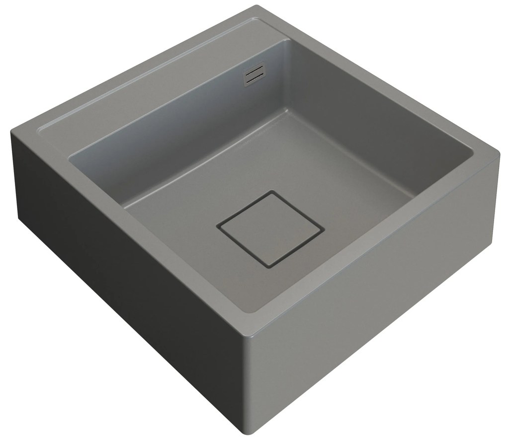 Gamma Farmerski, 1-komorový granitový drez 600x630x210 mm, šedá, GMA-ZLE000212