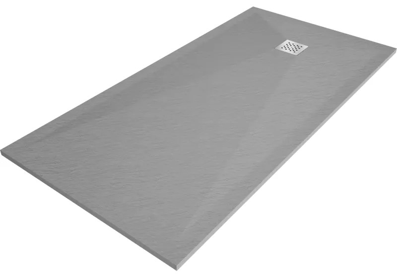 Mexen Stone+, obdĺžniková vanička z minerálneho kompozitu 160 x 80 cm, šedá-betónová, 44168016