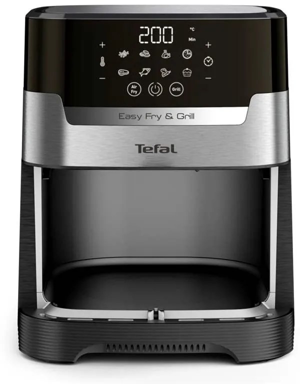 Teplovzdušná fritéza Tefal Easy Fry & Grill 2v1 Digital EY505D15 Nerezová/Čierna