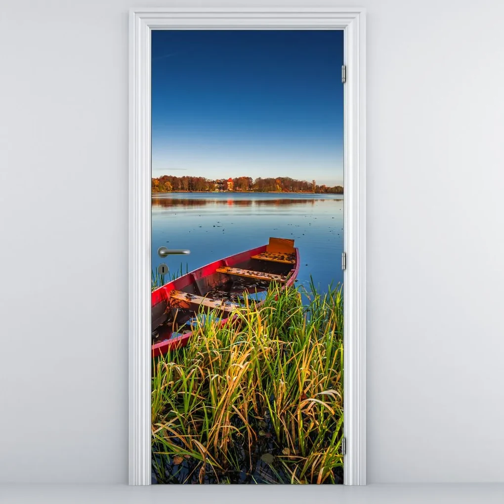 Fototapeta na dvere - Červená pramica (95x205cm)