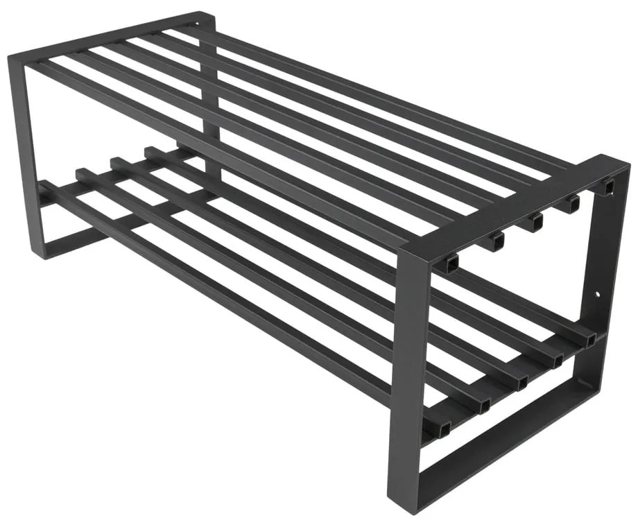 Čierny kovový stojan na topánky Rumo – Spinder Design