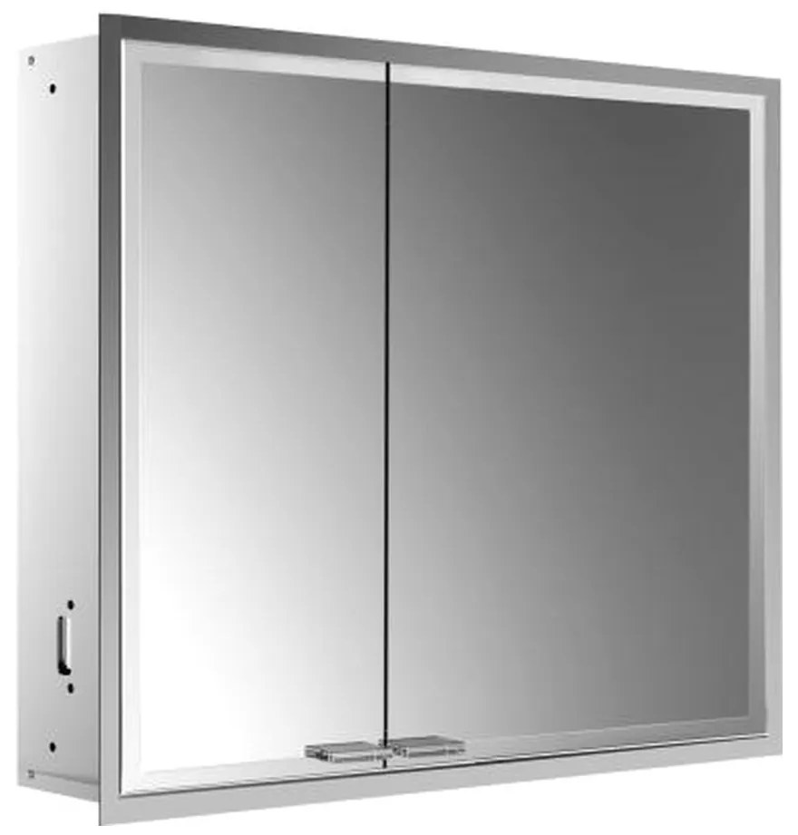Emco Prestige 2 - Vstavaná zrkadlová skriňa 914 mm široké dvere vpravo so svetelným systémom, zrkadlová 989708104