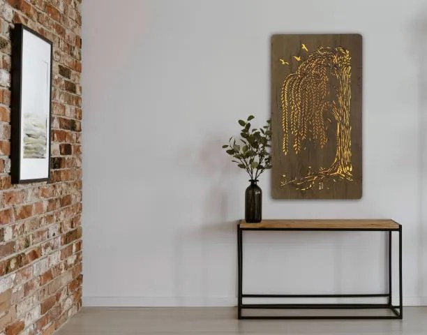 Led obraz stromu Vŕba na batériu