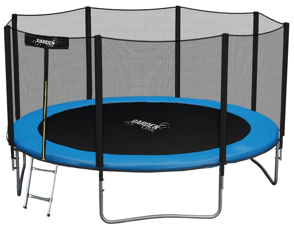 Trampolína s vonkajšou sieťou 427 cm Gardenline - modrá