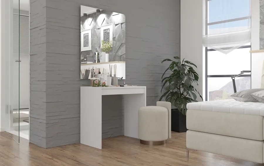 Stolík na kozmetiku Yolu biely