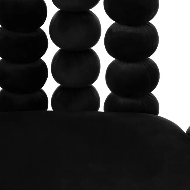 Jedálenská stolička BUBBLE BEAM zamatová čierna so zlatými nohami 871837